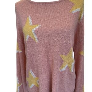 fab'rik Pink and Yellow Star Sweater